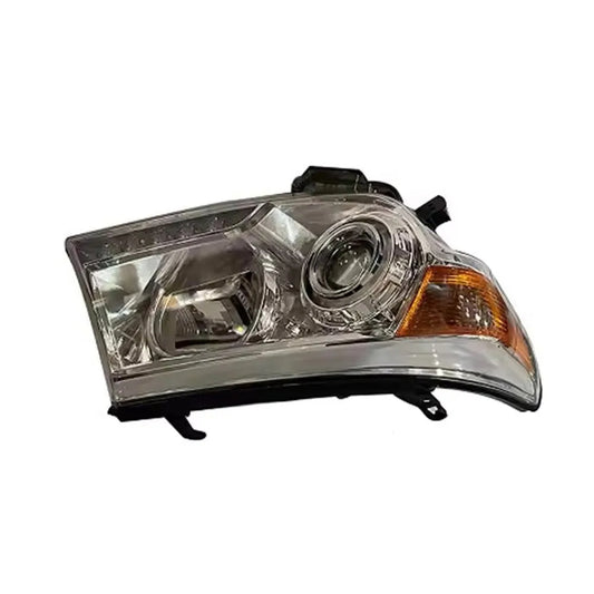 Car headlight assembly on a white background