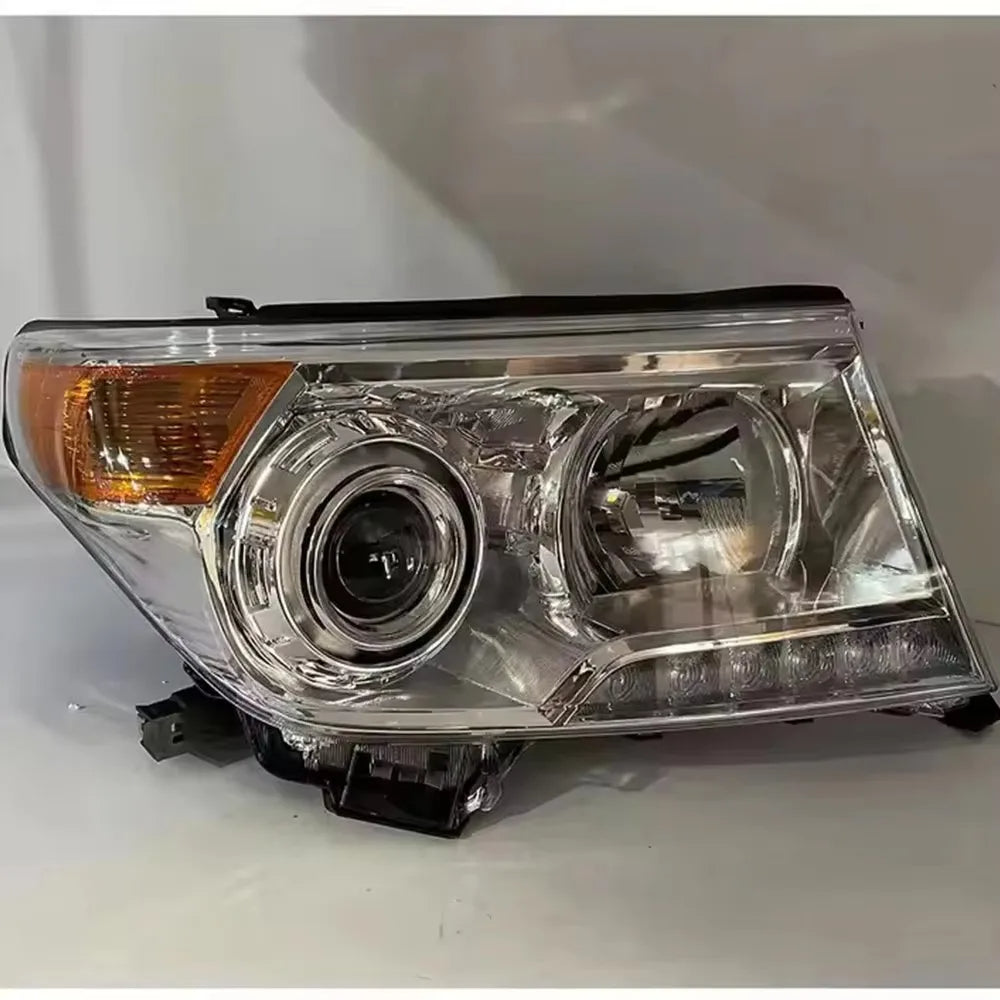 Car headlight assembly on a white background