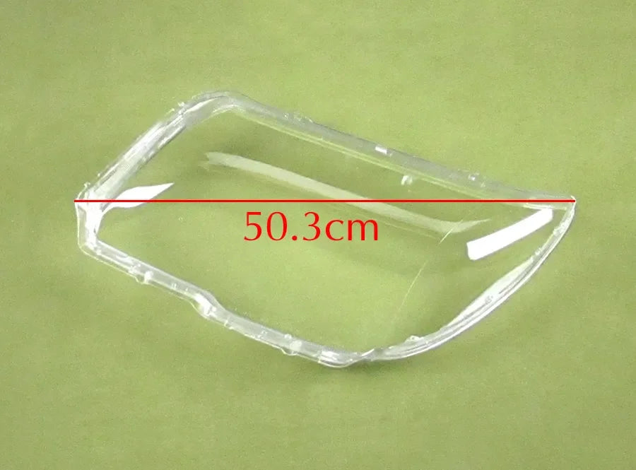 Clear plastic cover with measurement on a green background