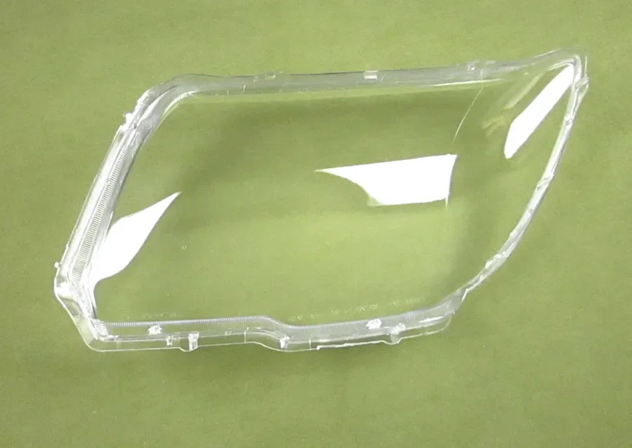 Clear plastic cover on a green background