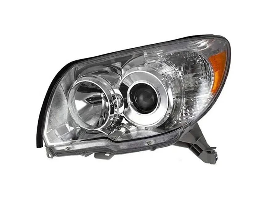 Car headlight on a white background