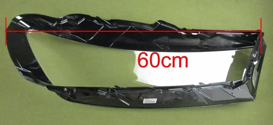 Car bumper with measurement label on a green background