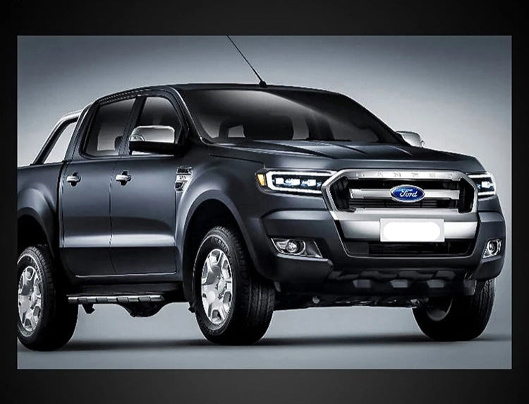 Ford Ranger pickup truck with 'Kunfine' branding above it on a dark background