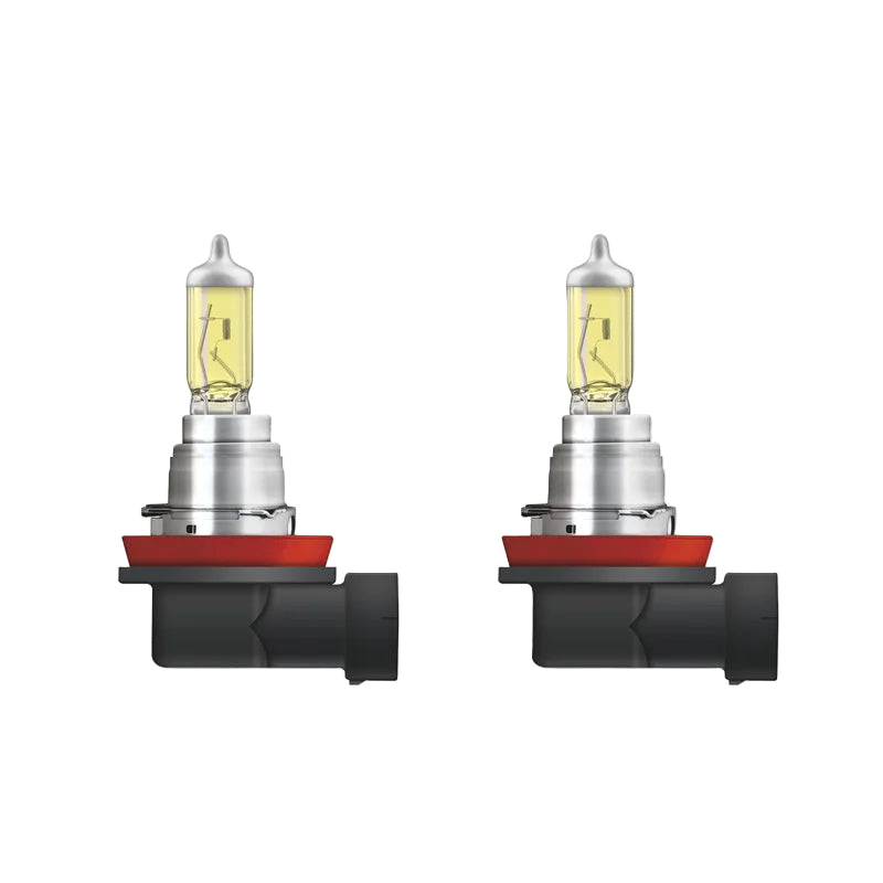 Two Osram car light bulbs on a white background