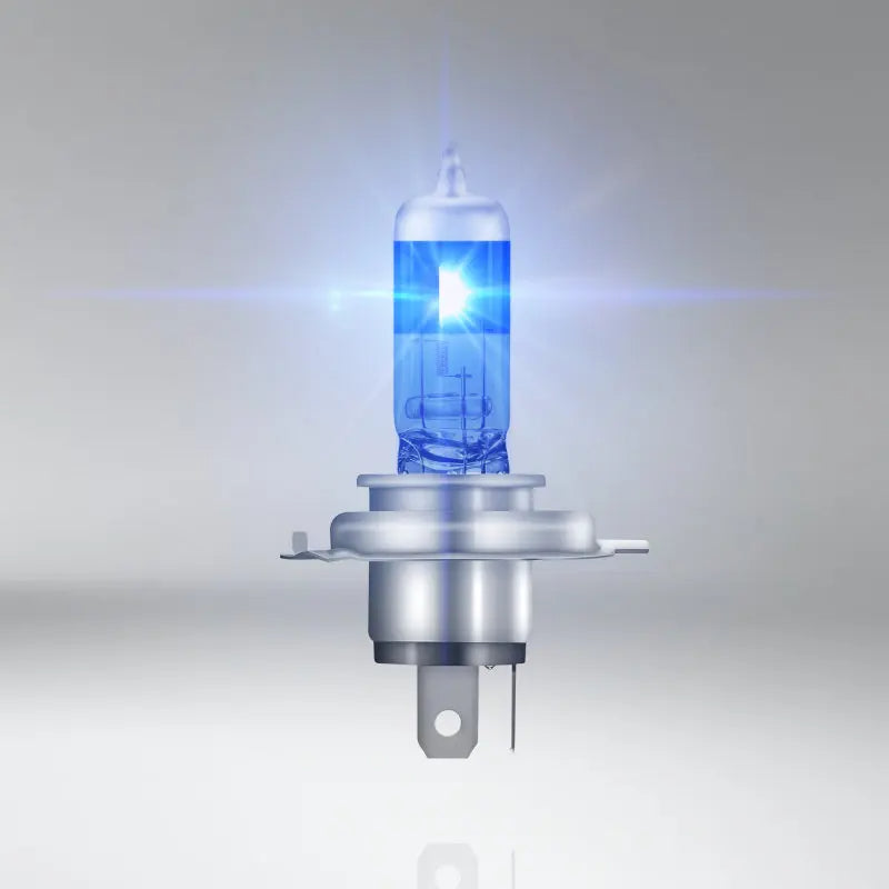 Car headlight bulb on a gray background