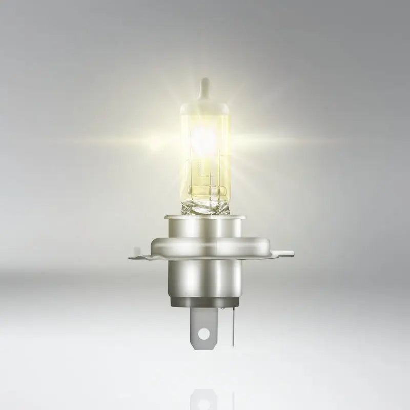 Car headlight bulb on a gray background