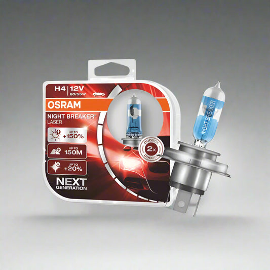 OSRAM car bulb packaging with a bulb on a white background