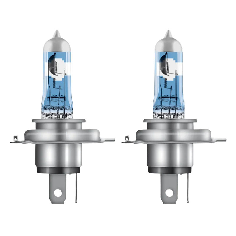 Two Osram car light bulbs on a white background