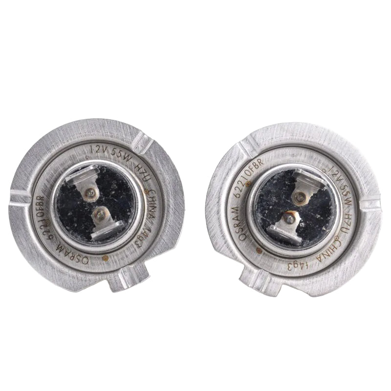 Two OSRAM light bulbs on a white background