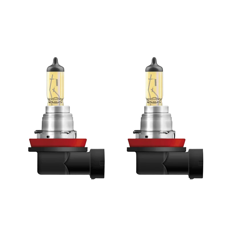 Two Osram car light bulbs on a white background