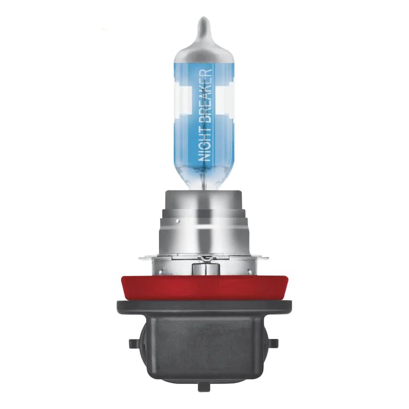 OSRAM car bulb with red base on a white background