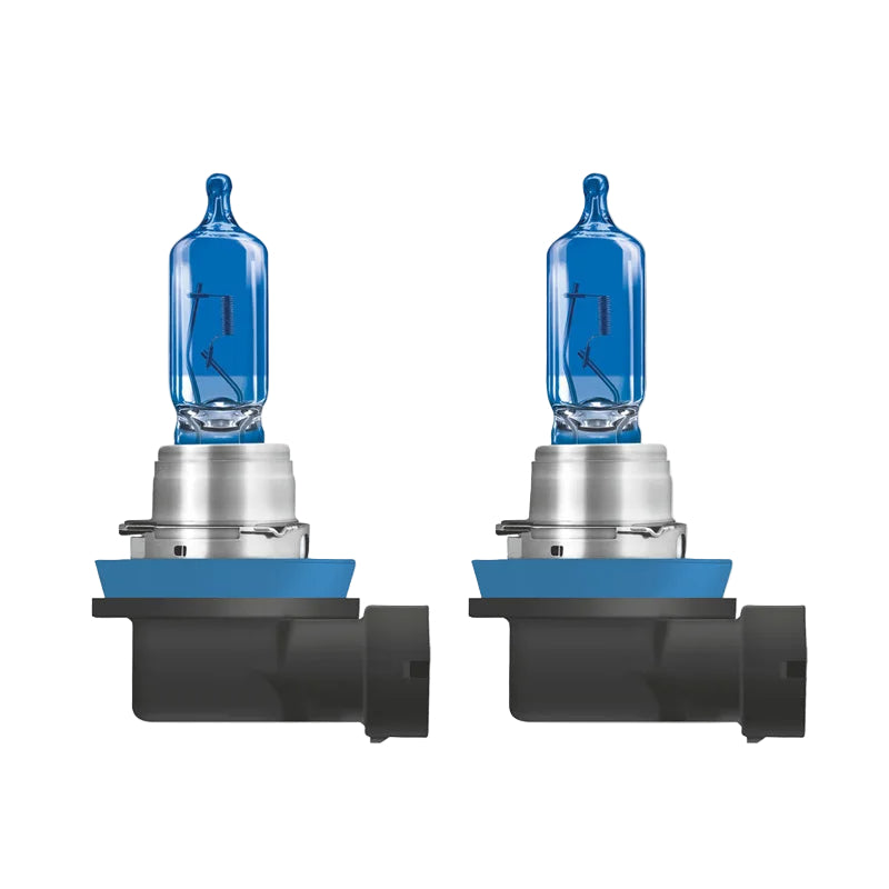 Two Osram car light bulbs on a white background