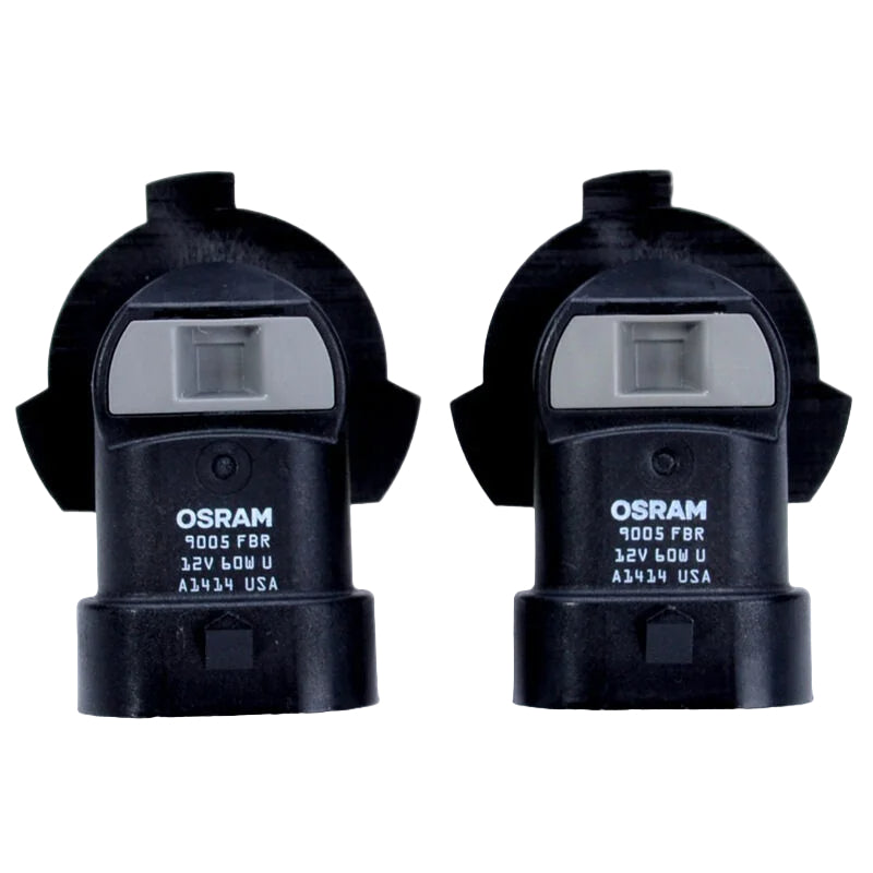 Two Osram automotive bulbs on a white background