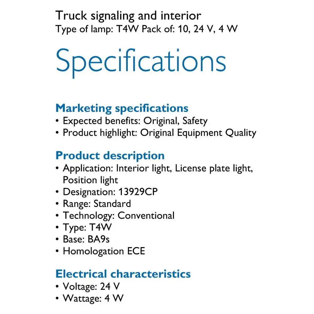 Technical specifications of a truck lamp system on a white background