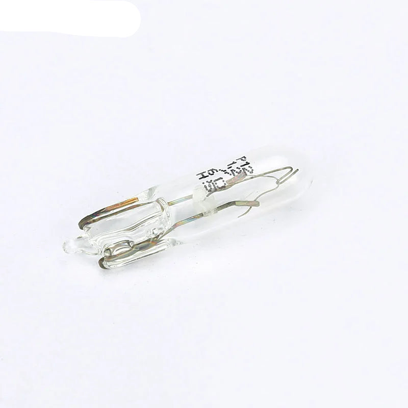 Two clear Philips light bulbs on a white background