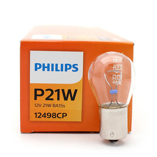 Philips light bulb with packaging on a white background