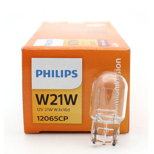 Philips car bulb packaging with a clear bulb on a white background