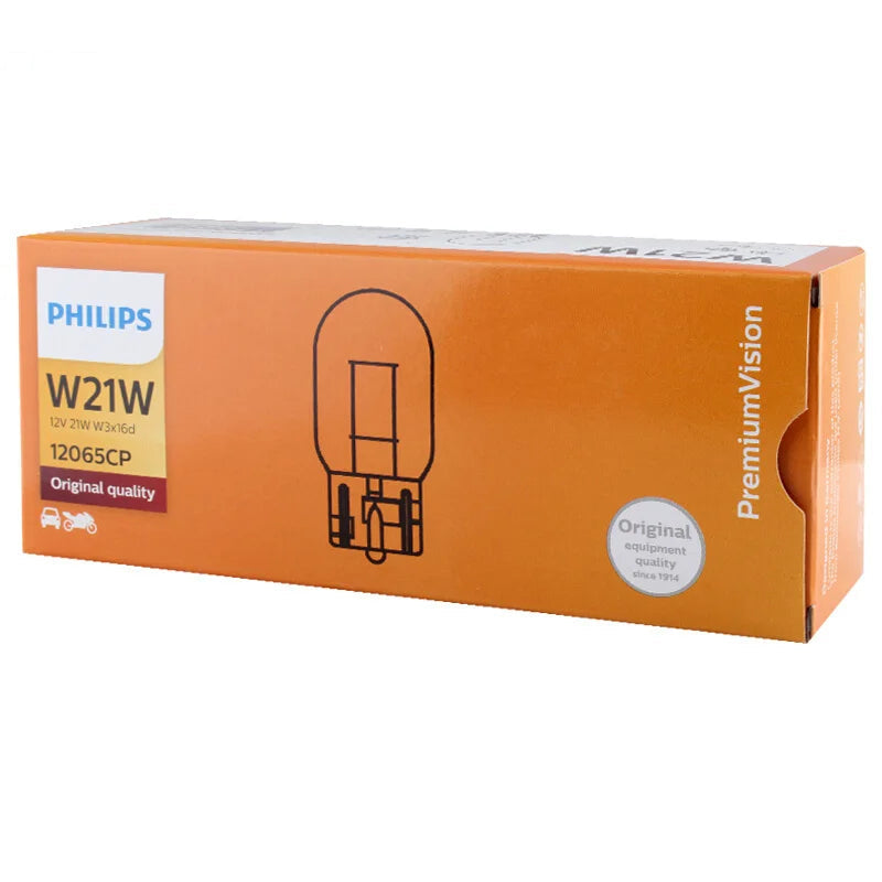 Philips car bulb packaging with orange box and Philips logo.