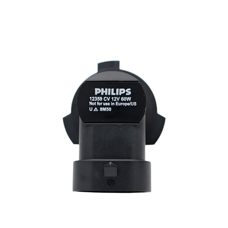 Philips light bulb base on a white background