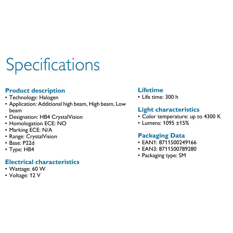 Technical specifications of a halogen bulb on a white background