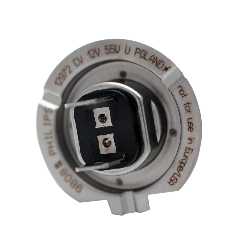Philips light bulb component with technical details on a white background