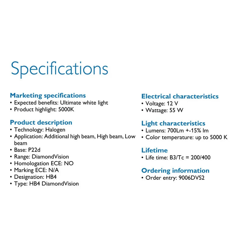 Technical specifications of a product on a white background