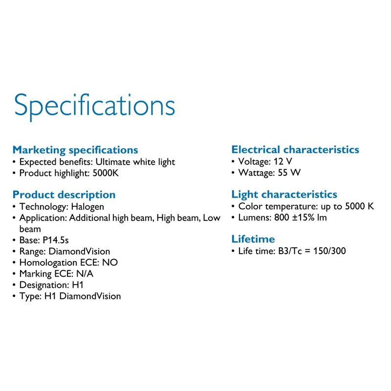 Technical specifications of a halogen light bulb on a white background