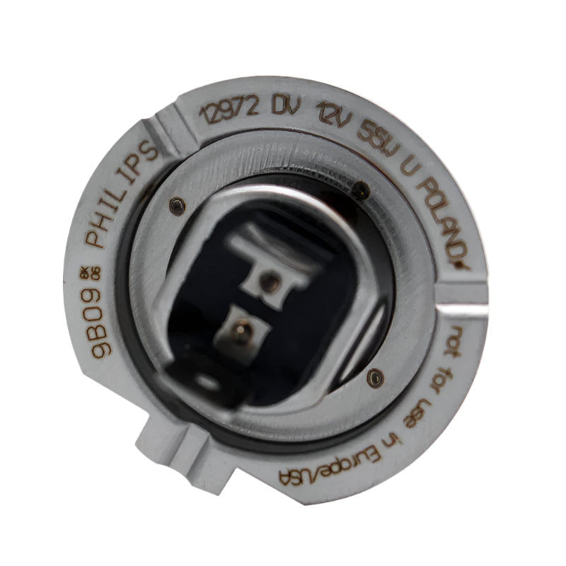 Philips light bulb base on a white background