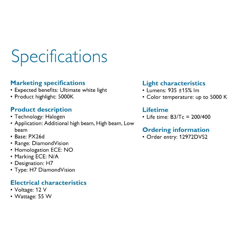 Technical specifications of a lighting product on a white background