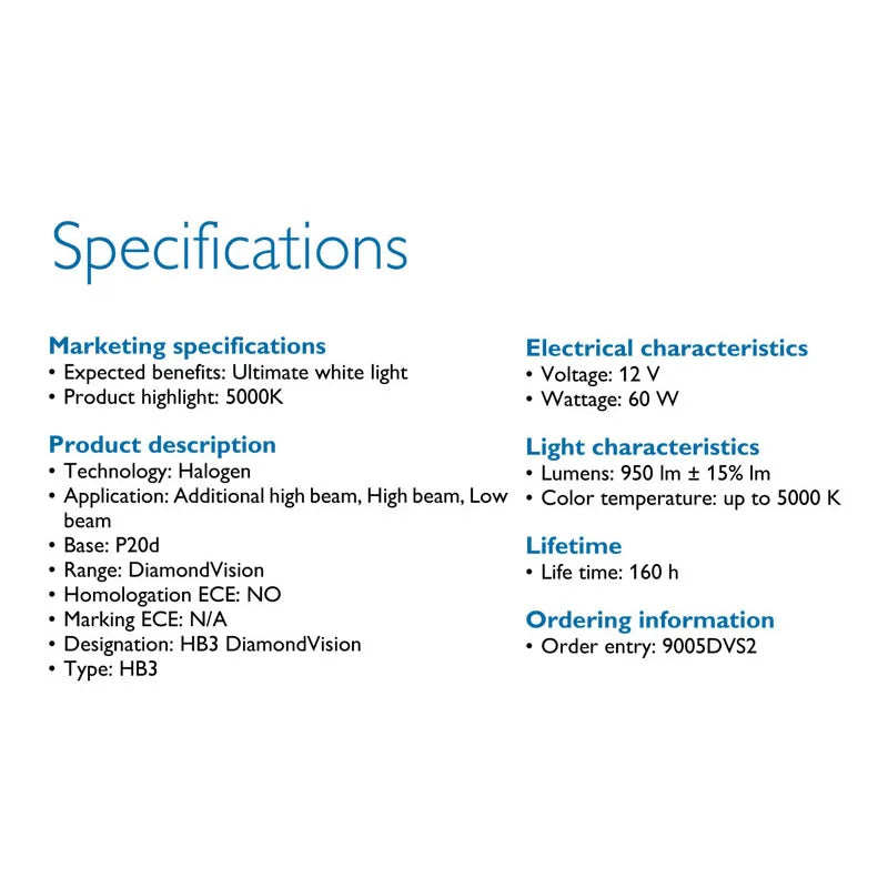 Technical specifications of a halogen light bulb on a white background