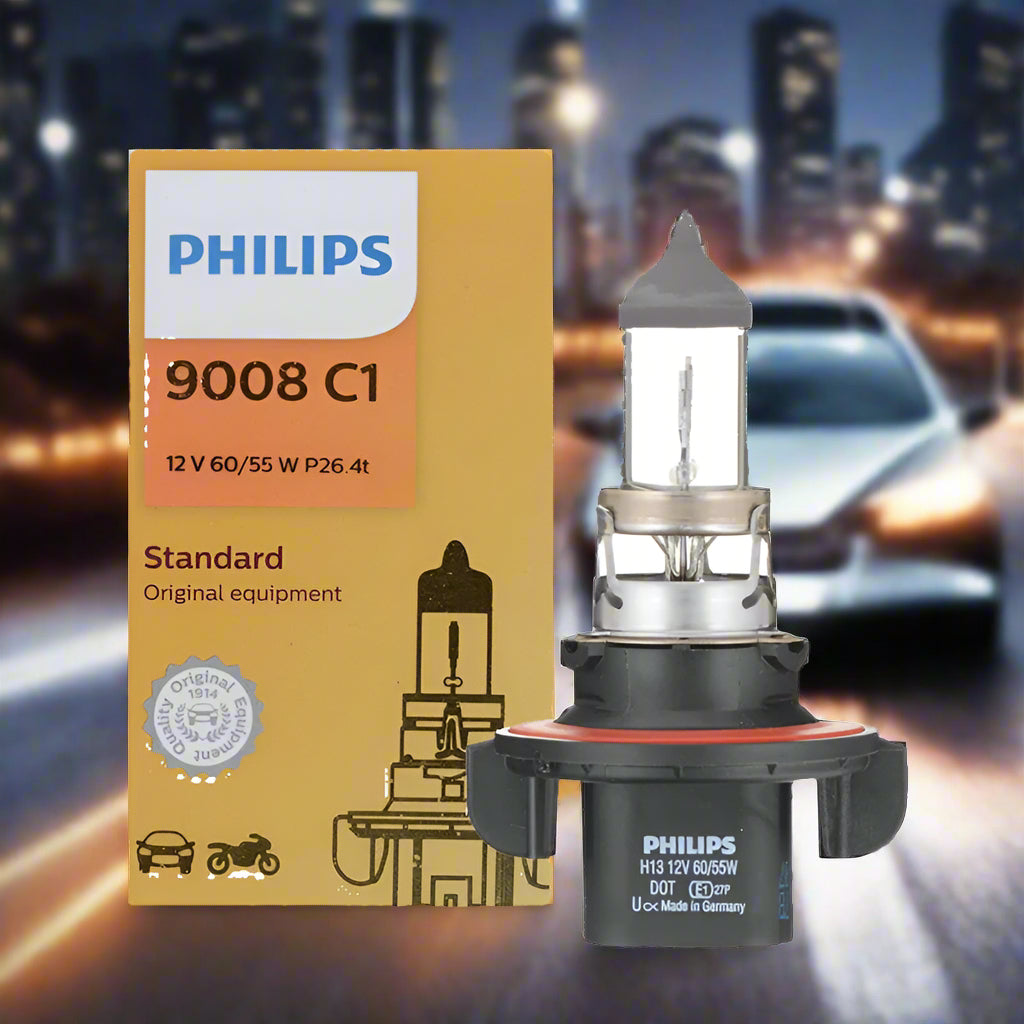Philips car bulb and packaging on a white background