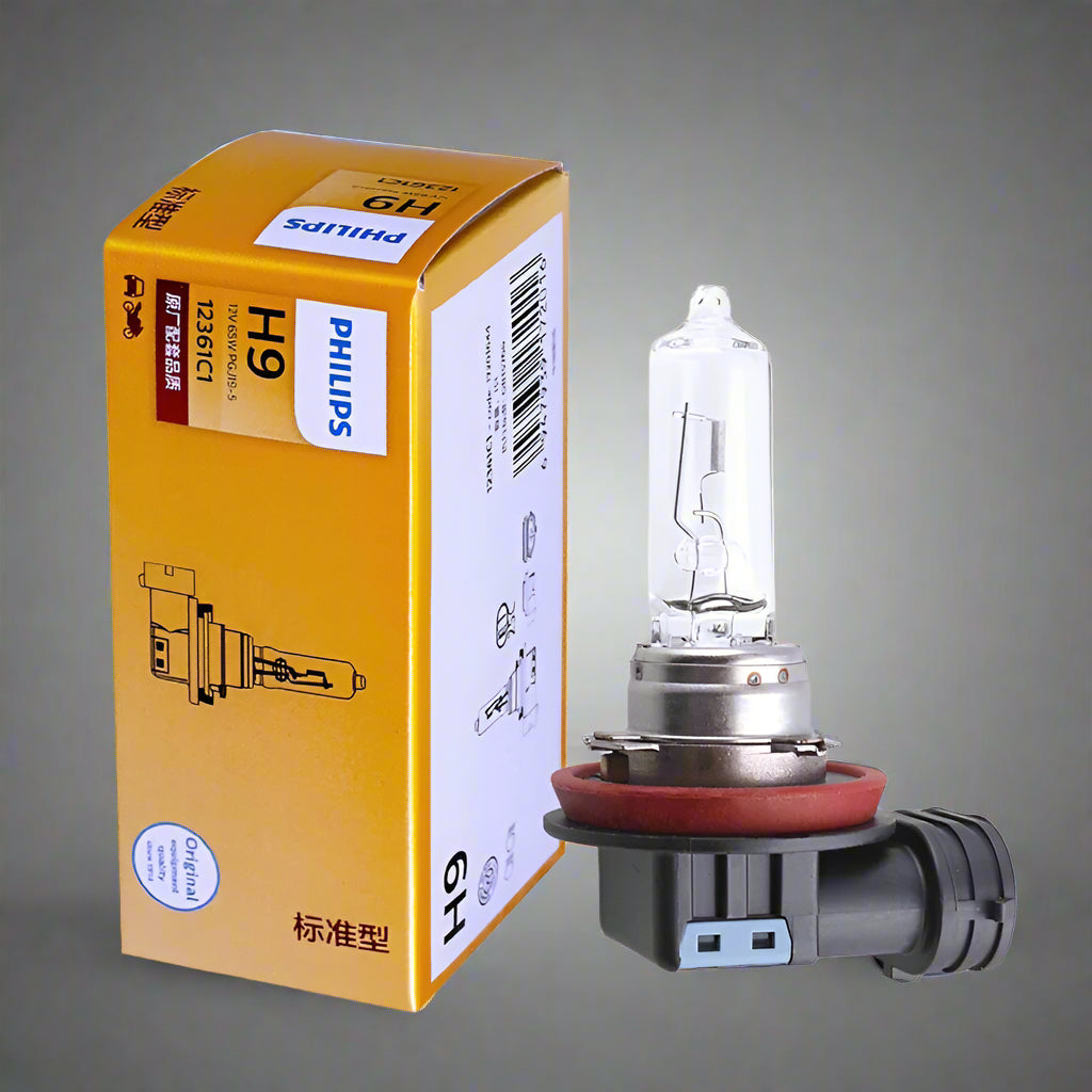 Philips car bulb and packaging on a white background