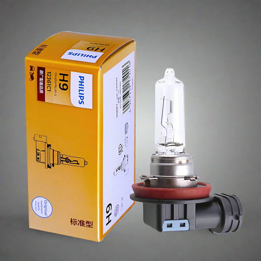 Philips car bulb and packaging on a white background