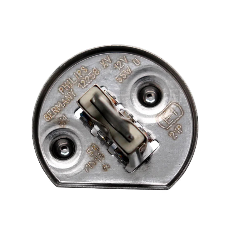 Metallic automotive component with 'Philips' branding on a white background