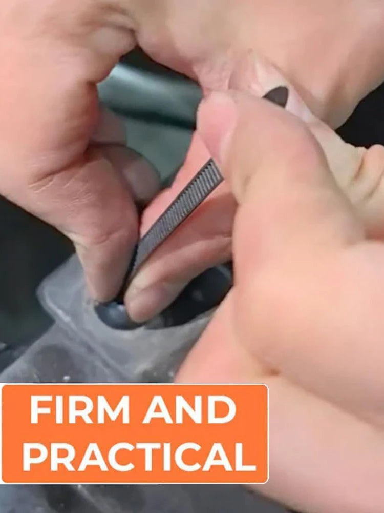 Self-Locking Nylon Cable Tie Push Mount Clips – Releasable Zip Straps for Car, Pipes, Wires, and Cable Fastening & Bundling