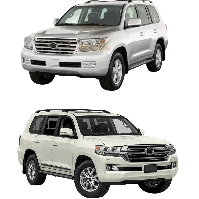 Two Toyota Landcruiser 200 Series Fj200 models from 2007-2021 on a white background.