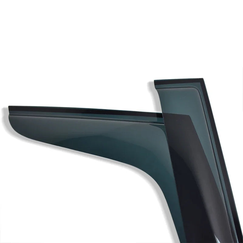 Car window deflector with 'Sunz' branding on a white background