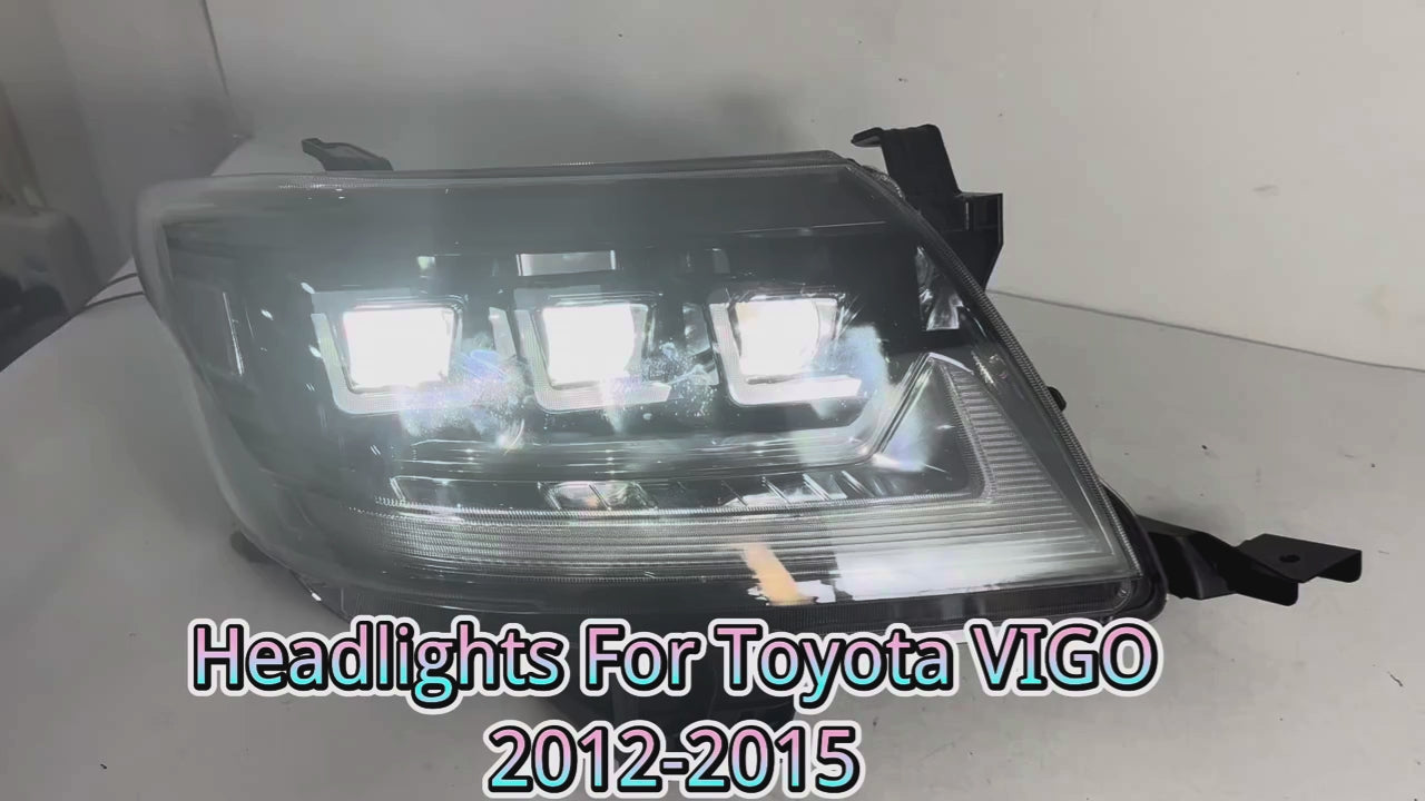 LED Headlights for 2012–2015 Toyota Hilux Vigo Black | 81150-0K440 & 81110-0K440