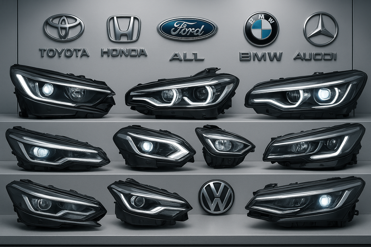 Vehicle Headlamp Collection. All Brand, Model and Vehicle Logos