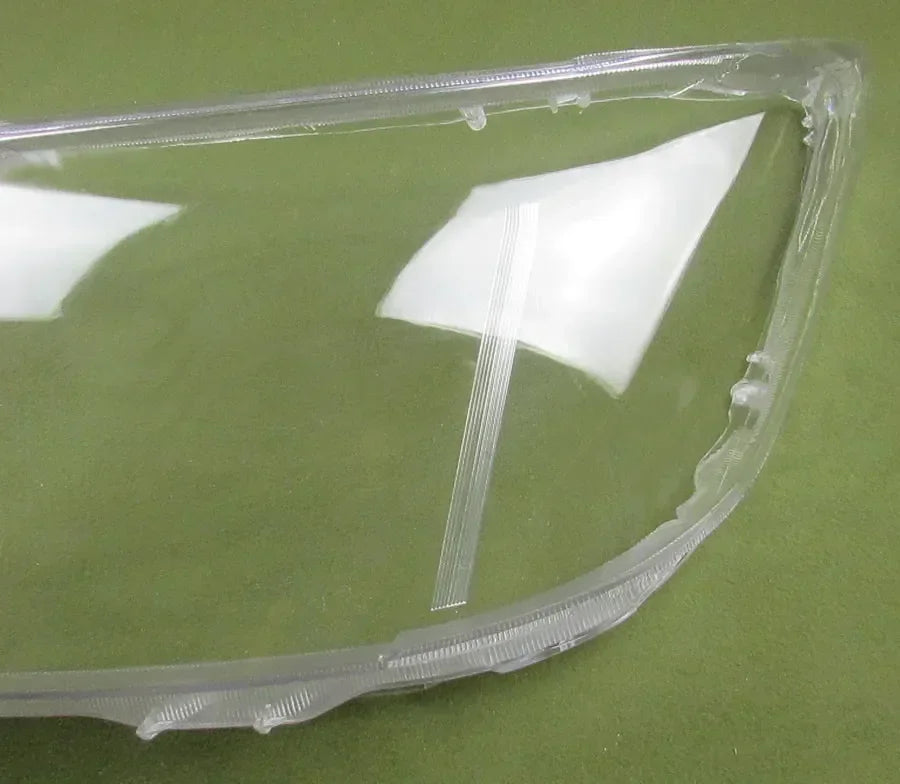 Clear plastic cover on a green background