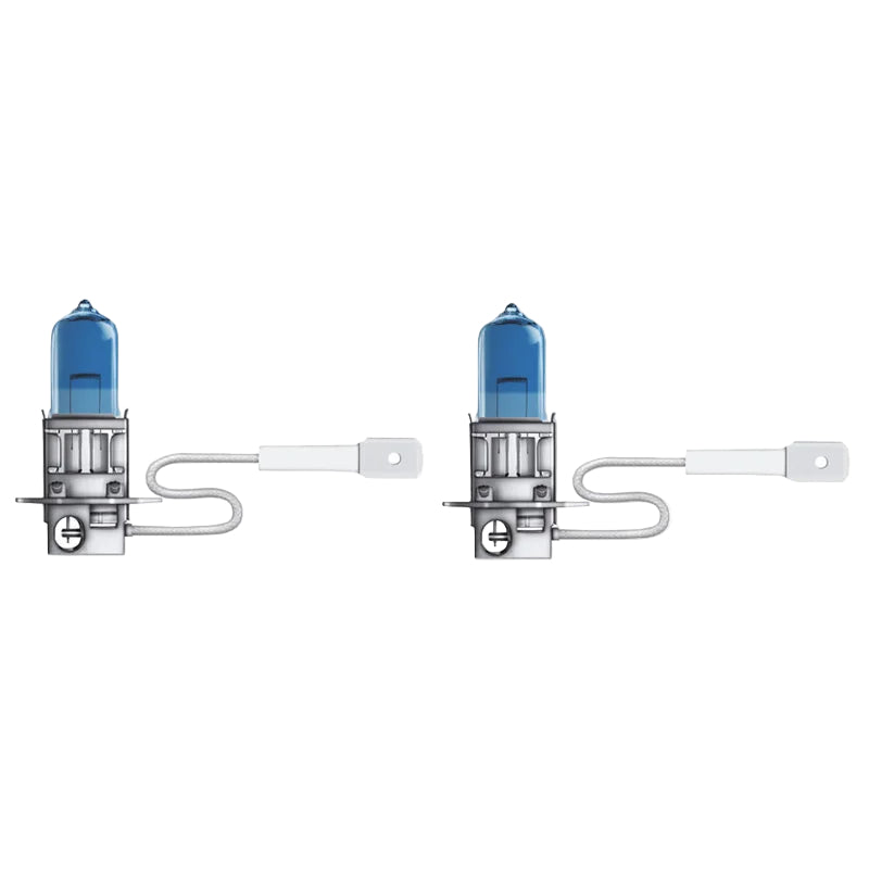 Two Osram car bulbs on a white background