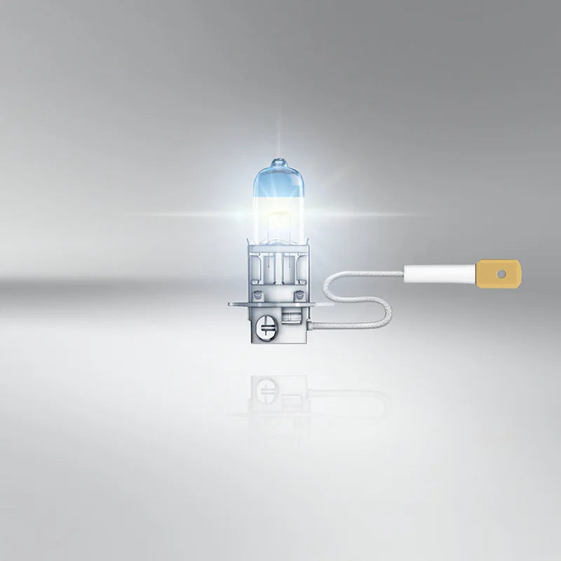 Car light bulb on a gray background