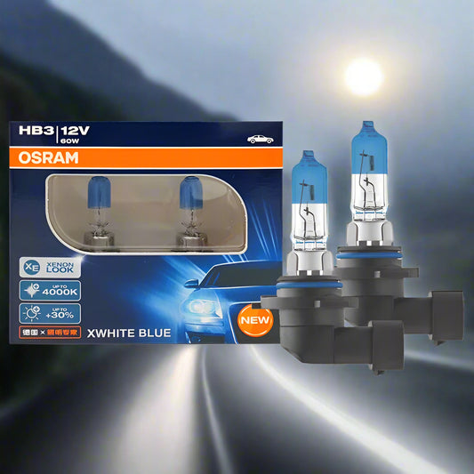 OSRAM HB3(9005) car bulb packaging with two bulbs on a white background