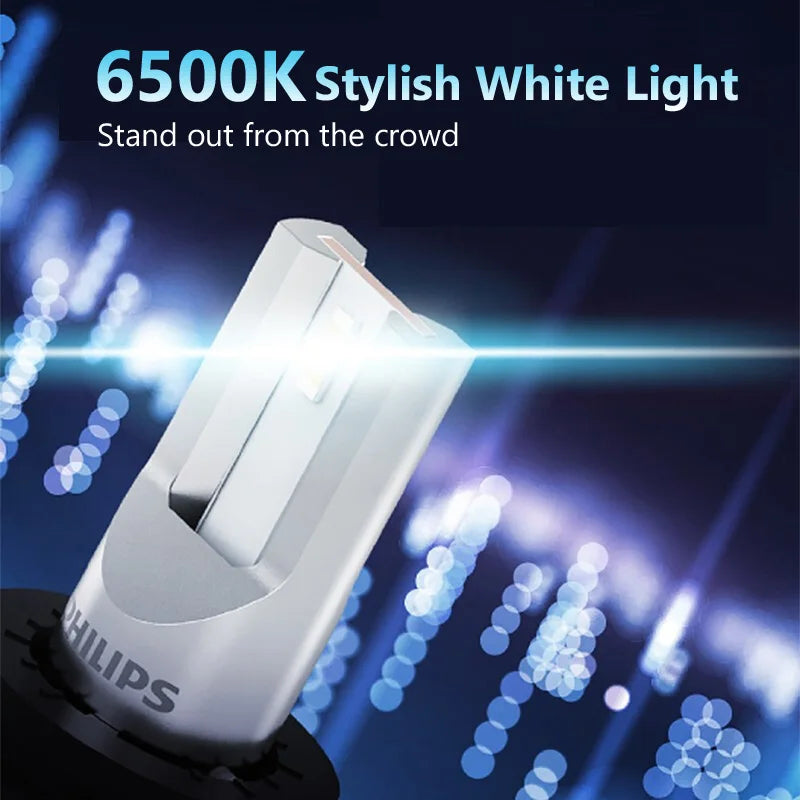 Philips light bulb with 6500K stylish white light on a dark background