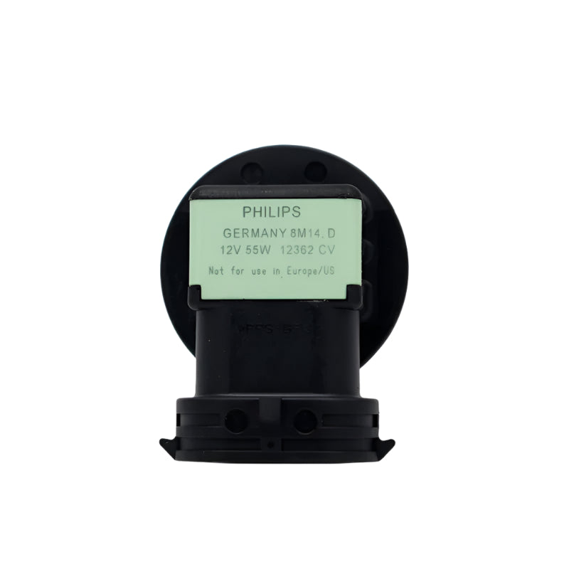 Philips automotive light bulb with specifications on a white background