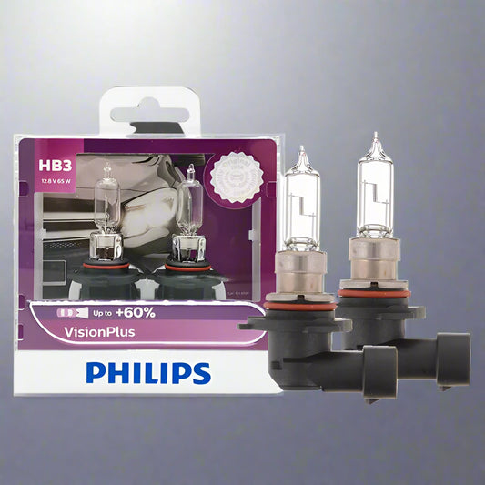 Philips car bulb packaging with two bulbs on a white background