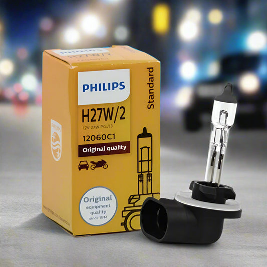 Philips car bulb and packaging on a white background