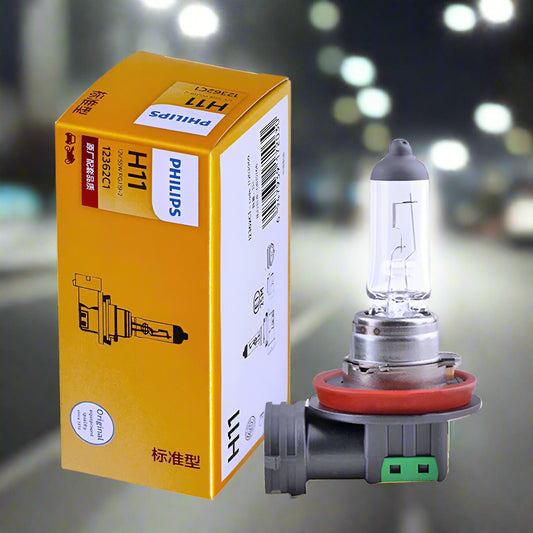 Philips car bulb and packaging on a white background